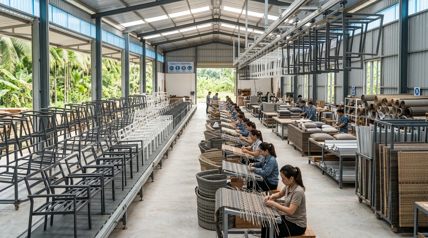 Outdoor furniture manufacturing in China