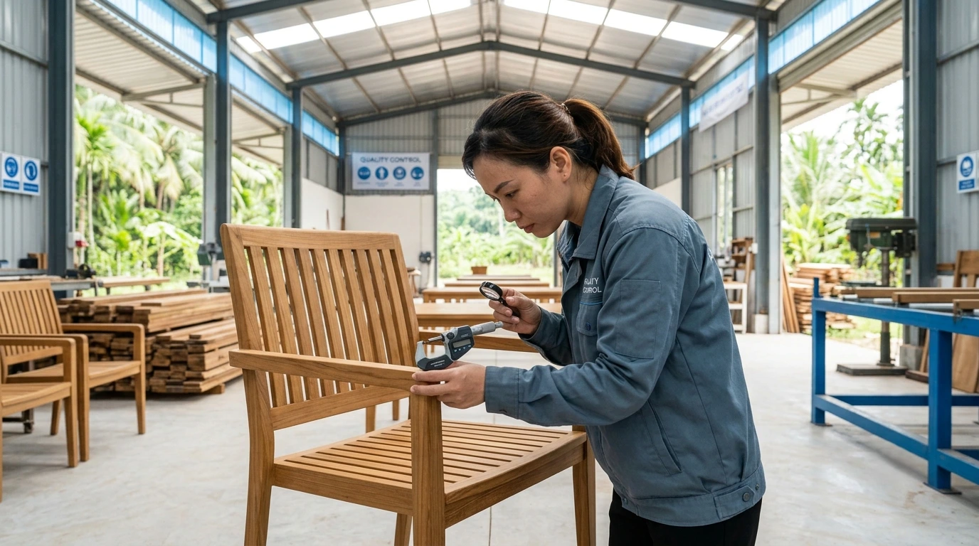 Outdoor furniture manufacturing and quality inspection