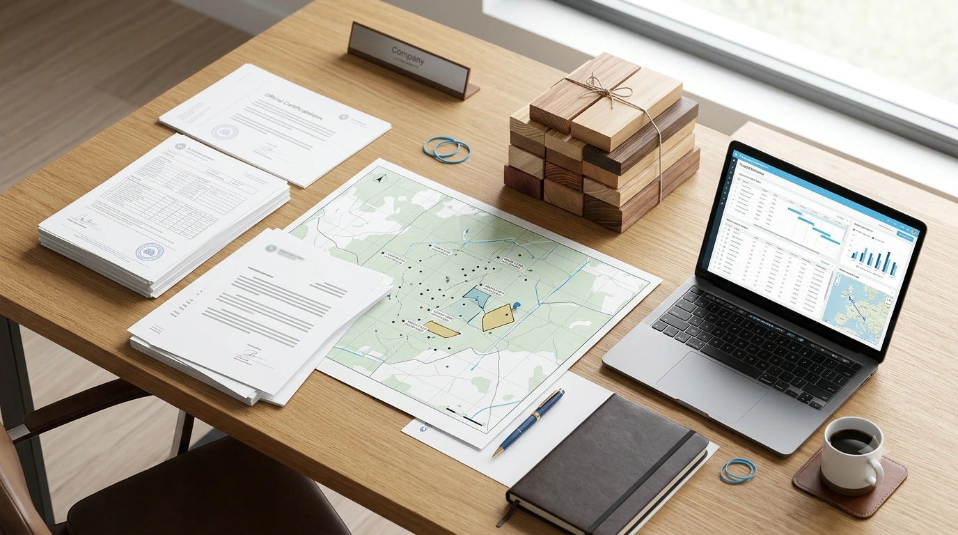 Traceable timber supply chain documentation for EUDR compliance